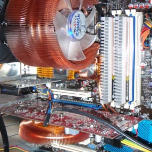 The Zalman CPU cooler is fairly large, but is one of the top performing coolers on the market.