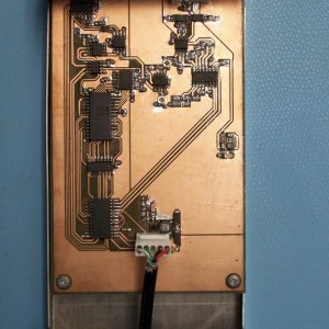 Bottom of Enclosure with PCB from Above