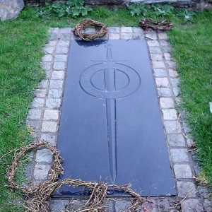 Memorial Slab of Llywelyn ap Gruffyddat, Abbey Cwmhir