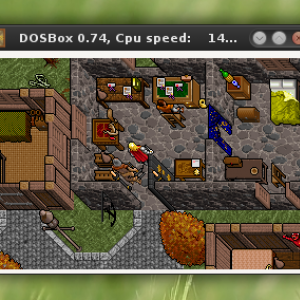 DOSBox on Linux - running Ultima 7, at original resolution