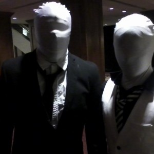 Slendermen! These guys trolled the convention.