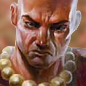 D&D monk (player handbook illustration) -- as BG2 portrait