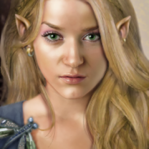 Tashia (BG2 mod NPC) portrait from Enkida's Portrait Pack. I use it as a replacement portrait for Aerie.