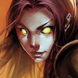 Undead Woman portrait - BG2 style - cropped/rotated/color-adjusted from original: http://udoncrew.deviantart.com/art/WoW-TCG-AH-McGillicutty-73680331