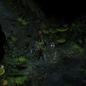 Screenshot from the "Cliaban Rilag Ruins" dungeon area in Pillars of Eternity